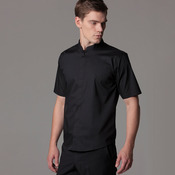 Bar shirt mandarin collar short sleeve (tailored fit)