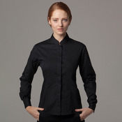 Women's bar shirt mandarin collar long sleeve (tailored fit)