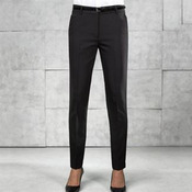 Women's tapered fit polyester trousers