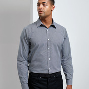 Microcheck (Gingham) long sleeve cotton shirt